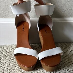 Shoemint White Platform Sandals